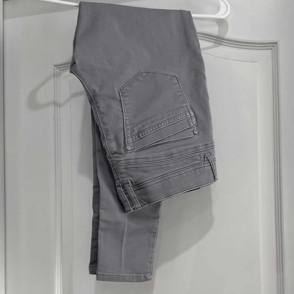 Democracy Light Gray Jeans with Branded Waist Label